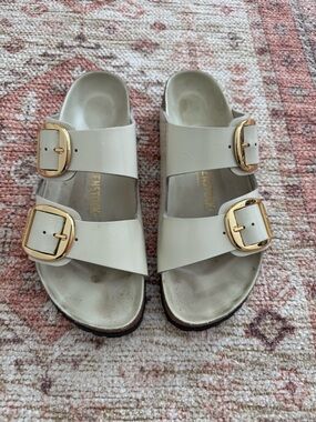 Birkenstock Arizona Big Buckle Ivory Sandals 39 🤍